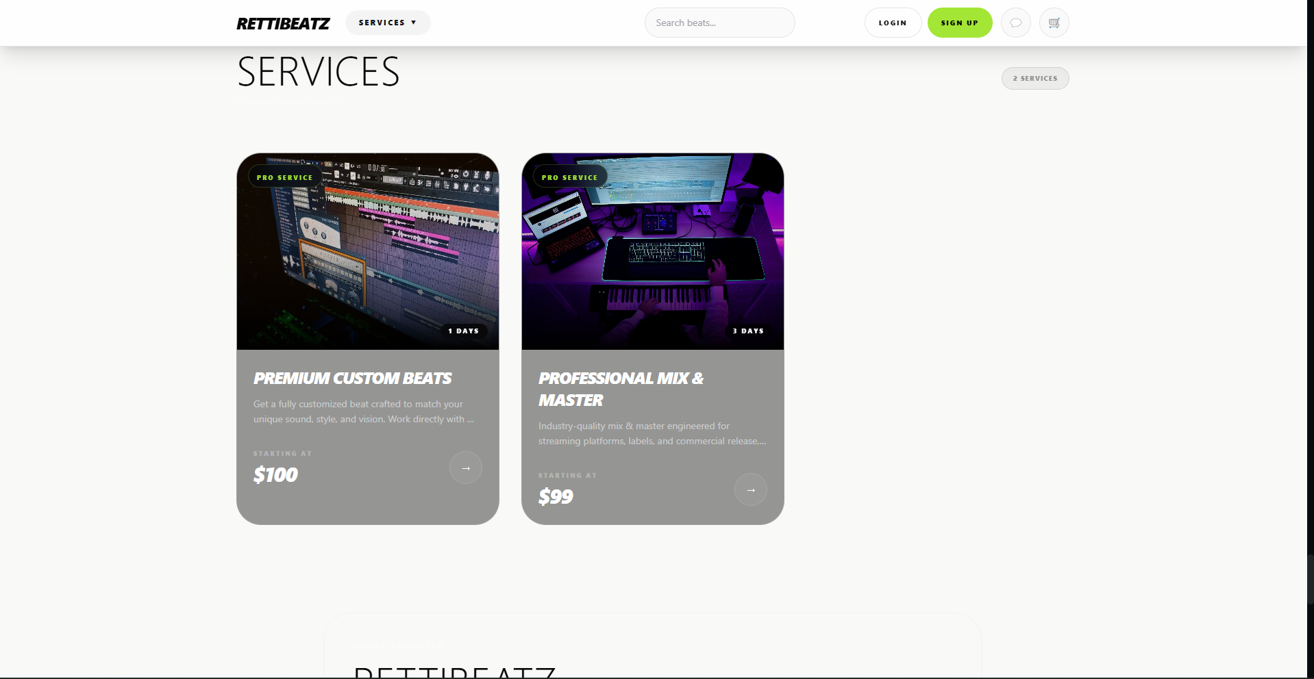 Services Card